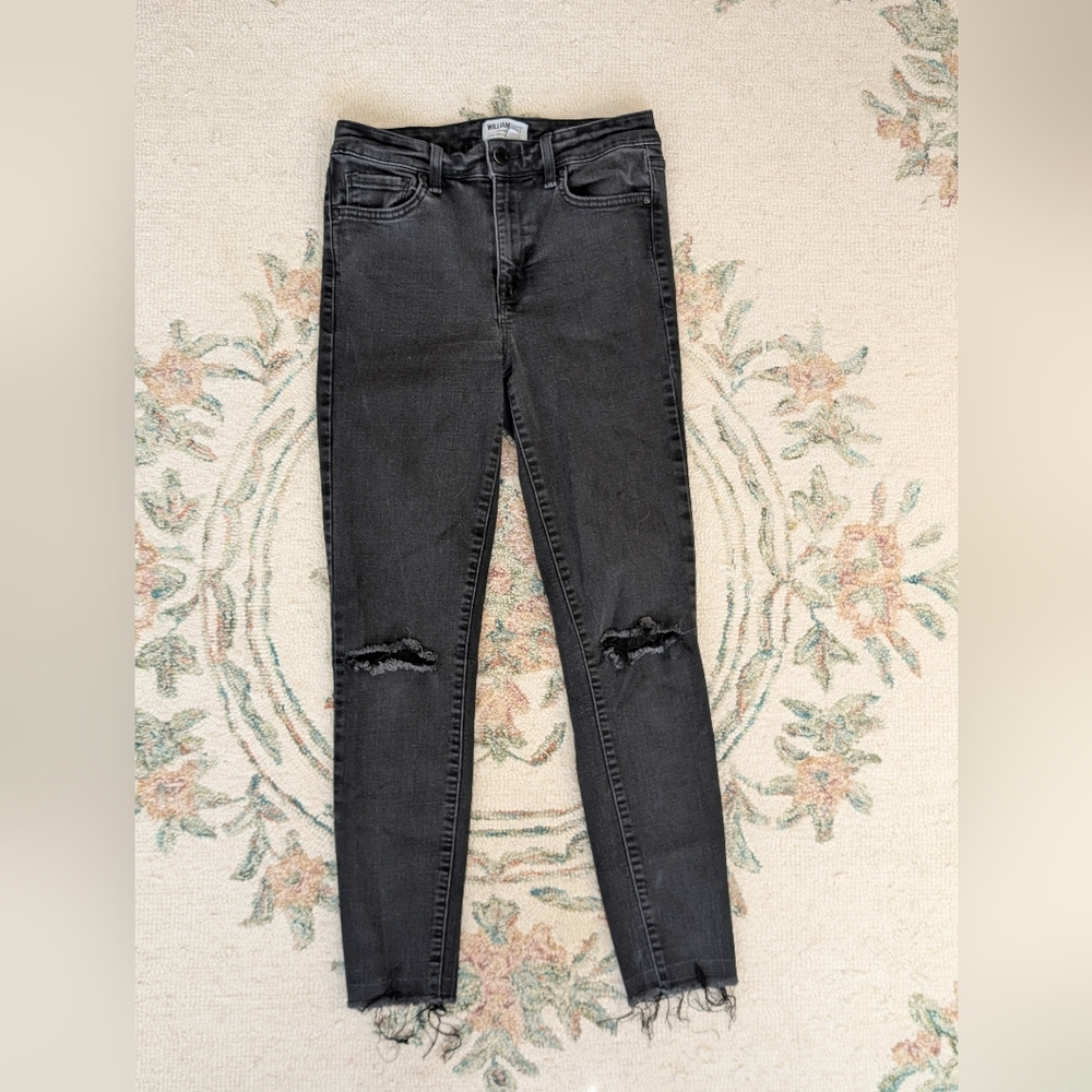 SOLD William Rast Black Ripped Skinny Jeans